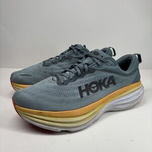 HOKA Bondi 8 Men's US 11.5 2E Goblin Blue/Mountain Spring Wide Road Running Shoe